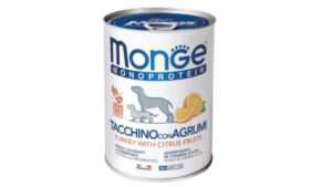 Monge perros Paté Pavo con frutas cítricas