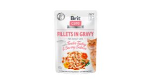 Brit Pouch Fillets in Gravy Turkey & Savory Salmón